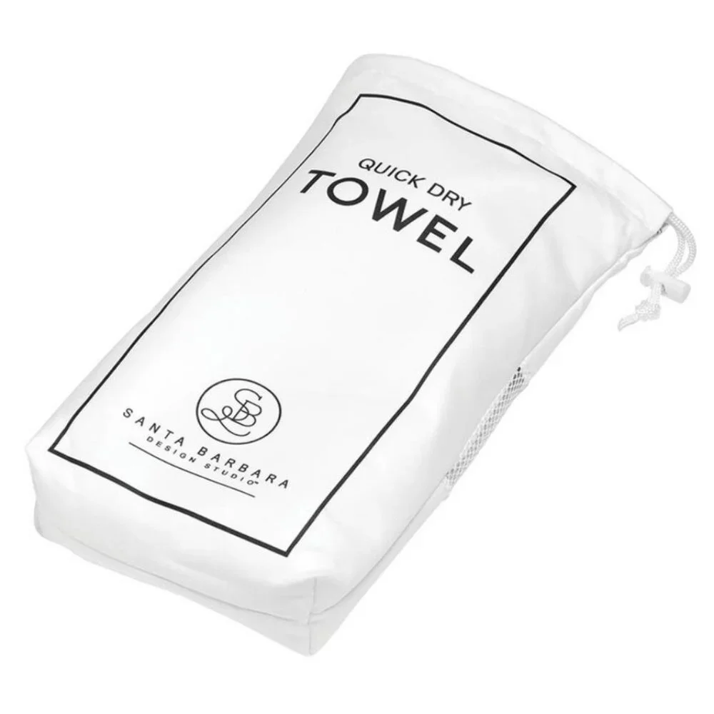Poolside Quick- Dry Towel, Comes with Drawstring Pouch, Brand New with Tags